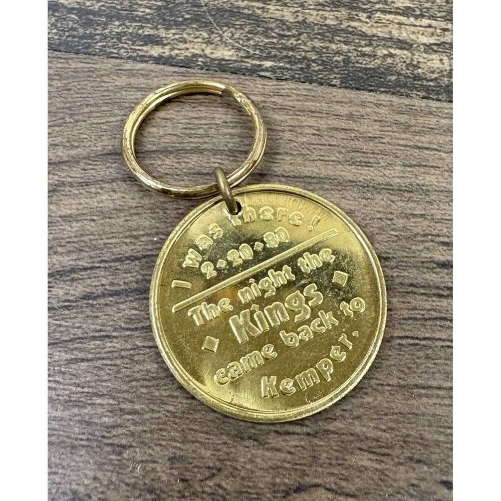Sitzmark KC Kansas City Night The Kings Came Back to Kemper 1980 Keychain Ring
